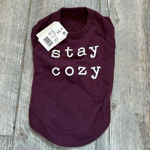 Dog shirt stay cozy size small